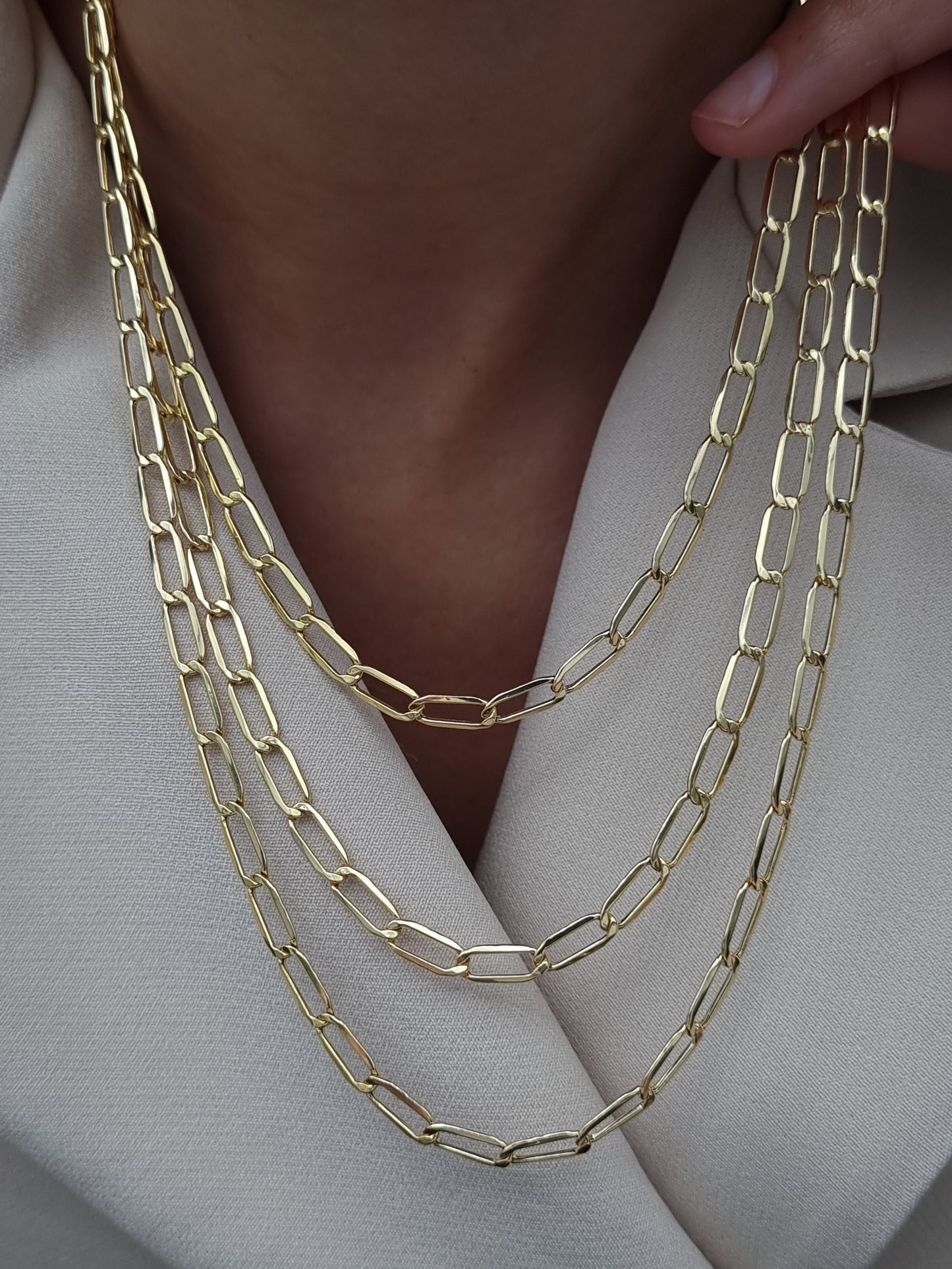 18K Pure Gold Links Chain