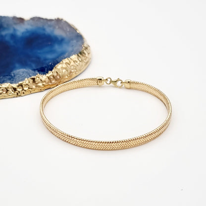 18K Pure Gold Elastic Bangle