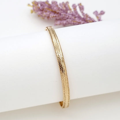 18K Pure Gold Elastic Bangle