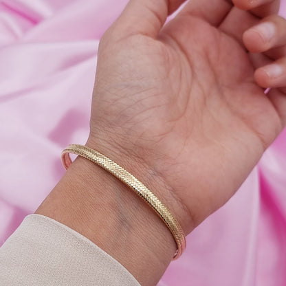 18K Pure Gold Elastic Bangle