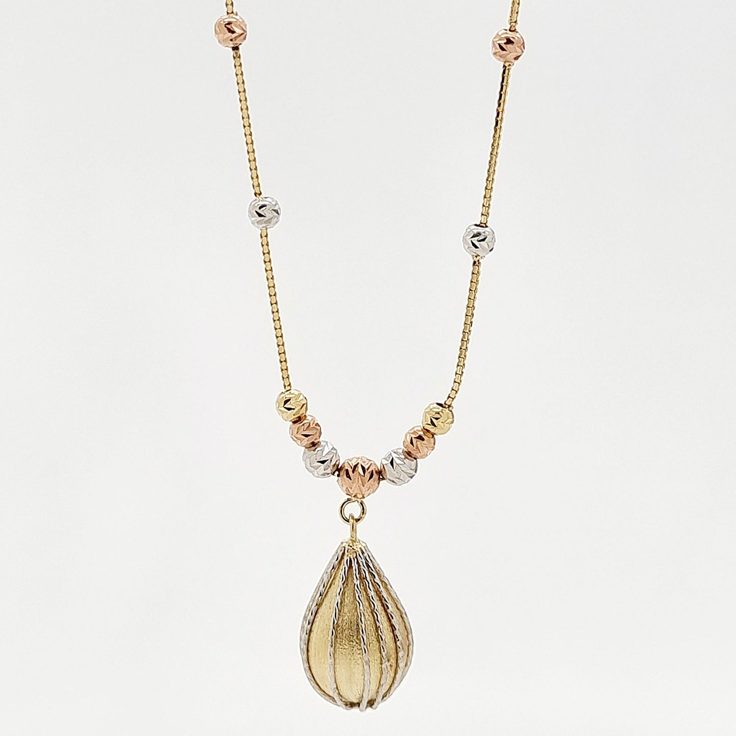 18K Pure Gold Drop Seeds Necklace
