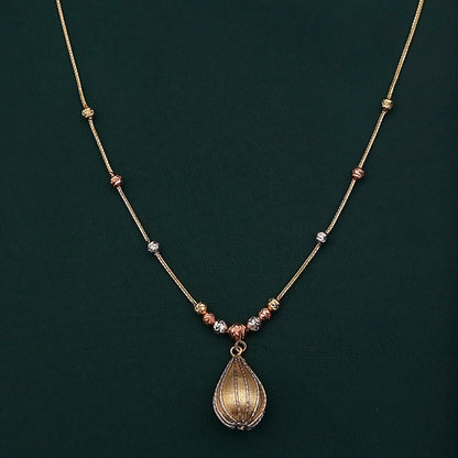 18K Pure Gold Drop Seeds Necklace