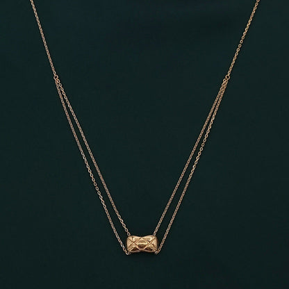 18K Pure Gold 2 Layer Necklace