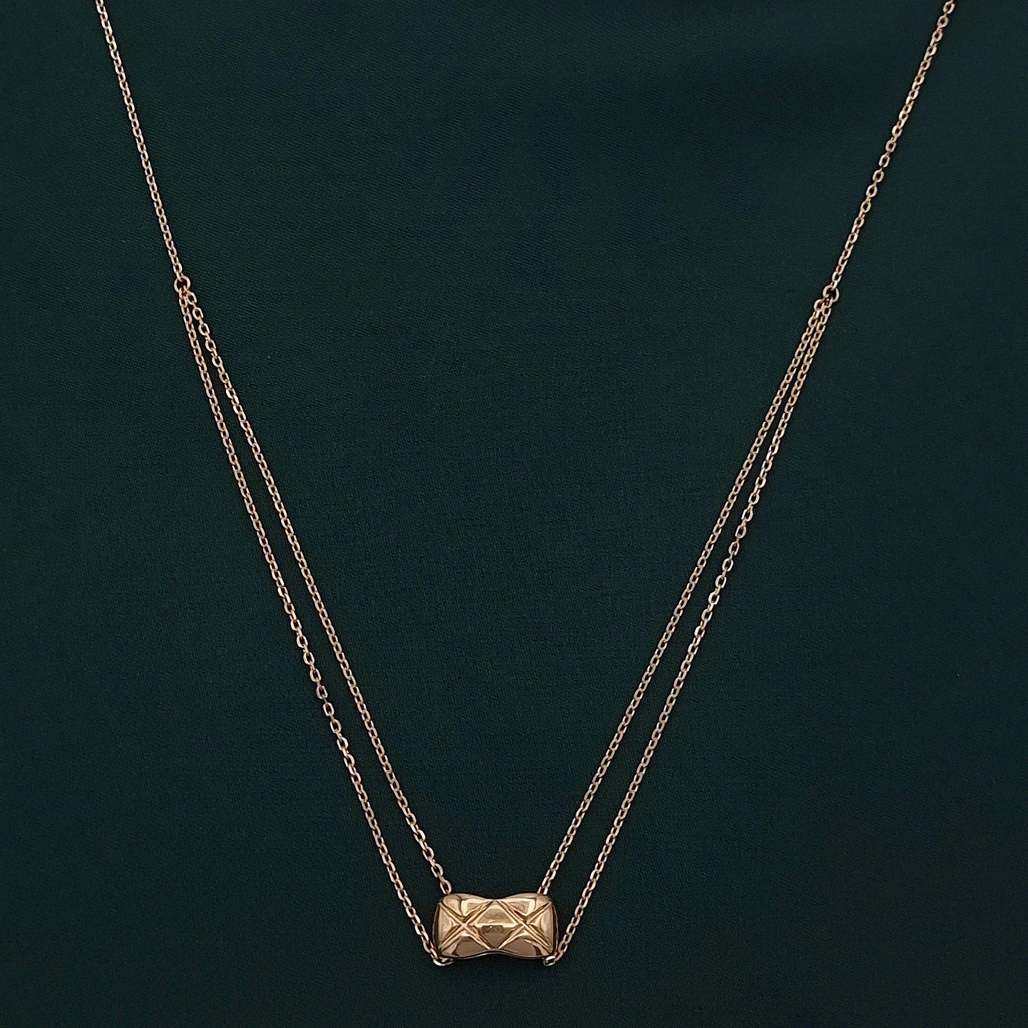 18K Pure Gold 2 Layer Necklace