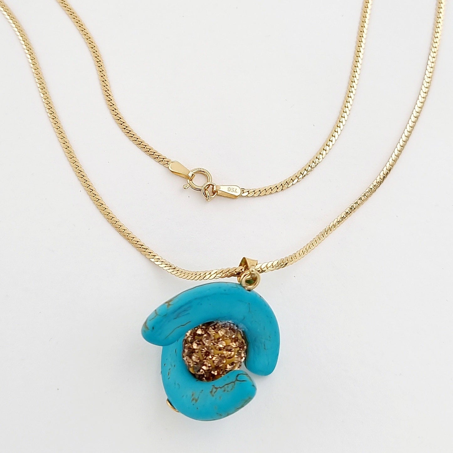 18K Pure Gold Elegant Ball Necklace