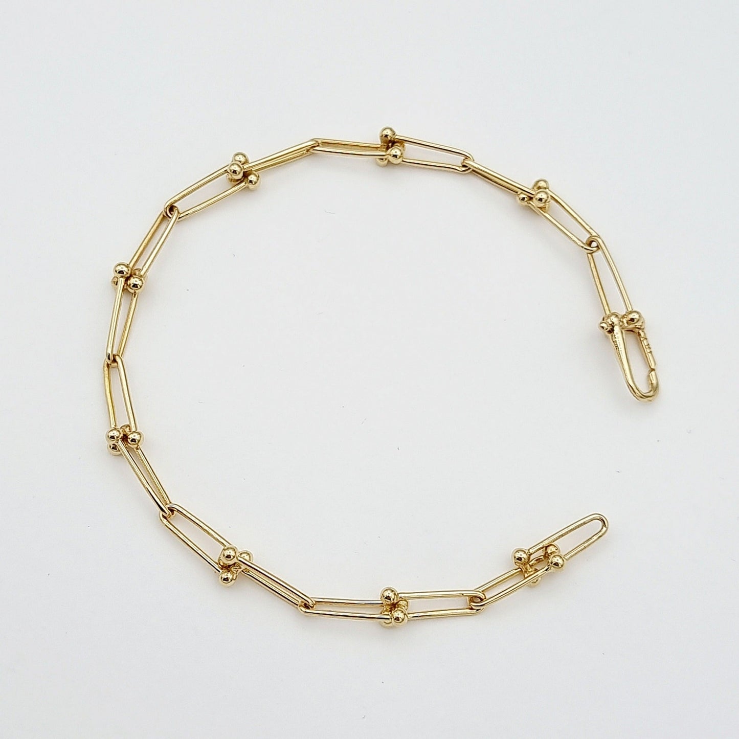 18K Pure Gold U-Link Bracelet
