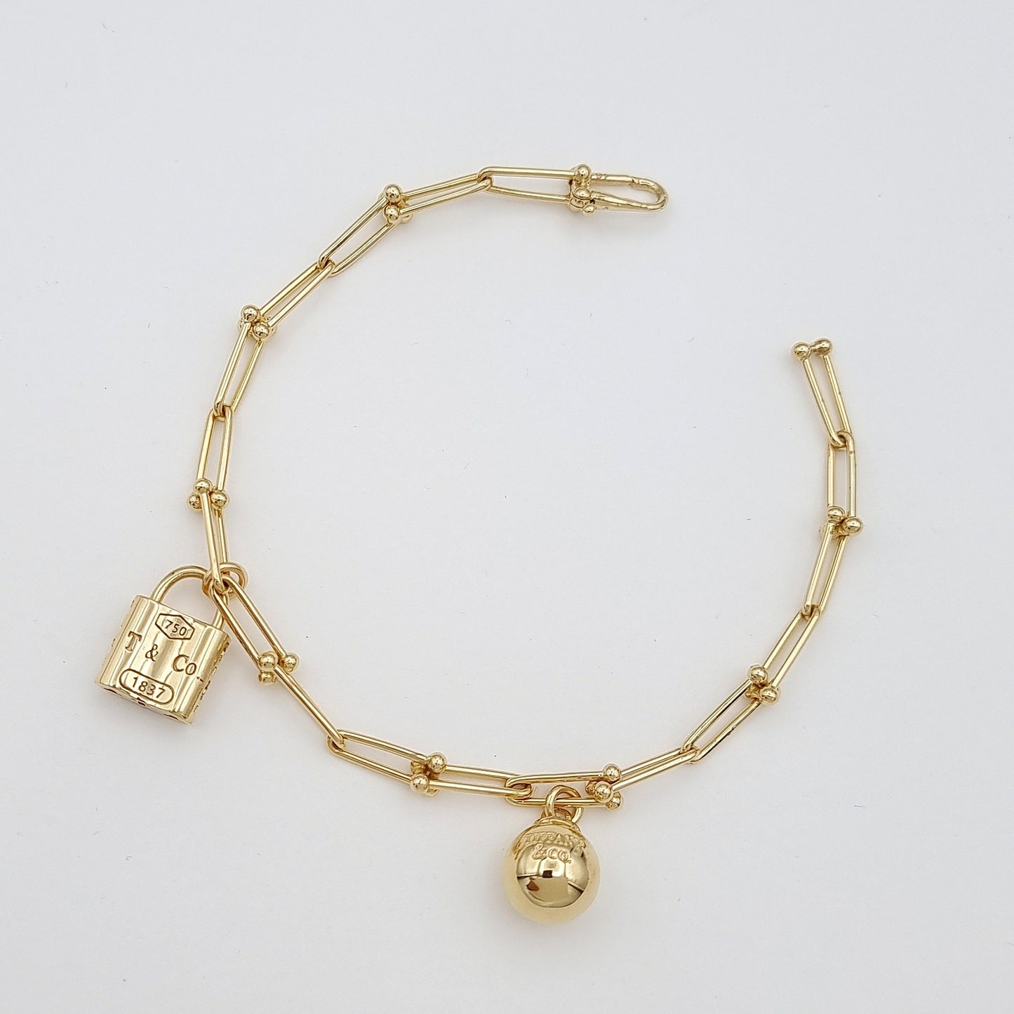 18K Pure Gold U-Link Lock T.F Bracelet