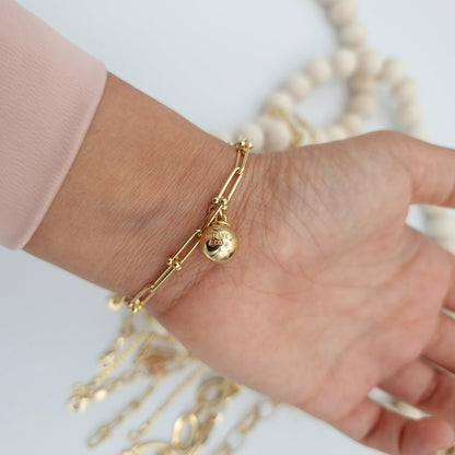 18K Pure Gold U-Link Lock T.F Bracelet