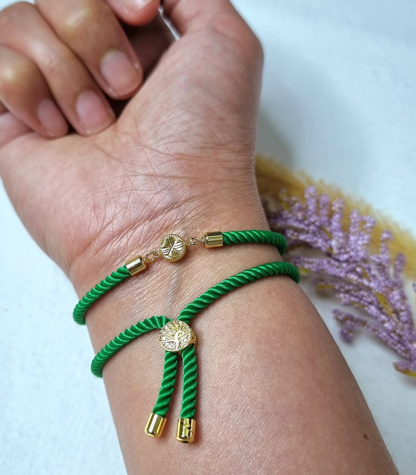 18K Pure Gold Round Thread Bracelet