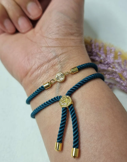 18K Pure Gold Round Thread Bracelet