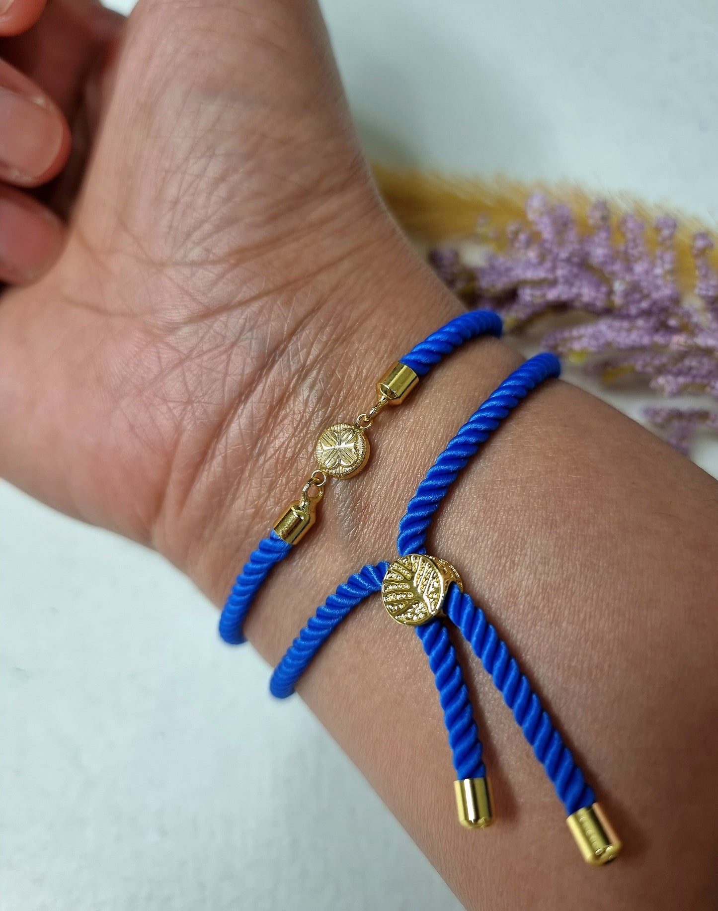 18K Pure Gold Round Thread Bracelet