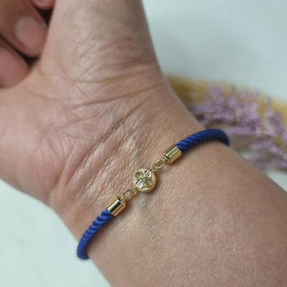 18K Pure Gold Round Thread Bracelet