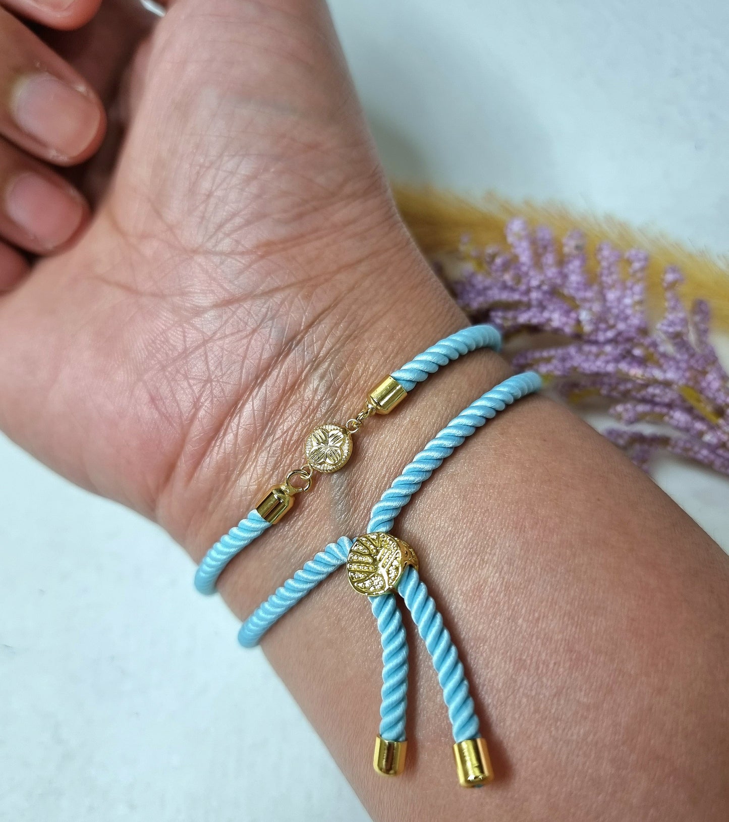 18K Pure Gold Round Thread Bracelet