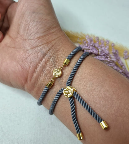 18K Pure Gold Round Thread Bracelet