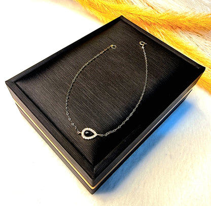 18K Pure Gold Fine Stone Bracelet