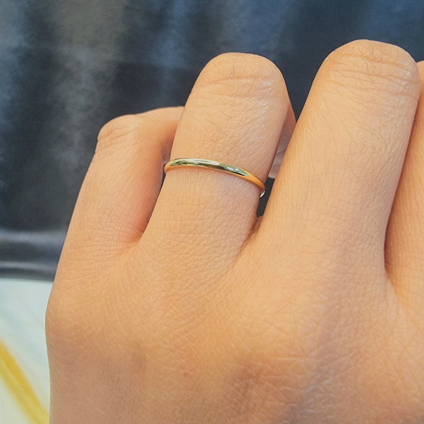 18K Pure Gold Plain Ring