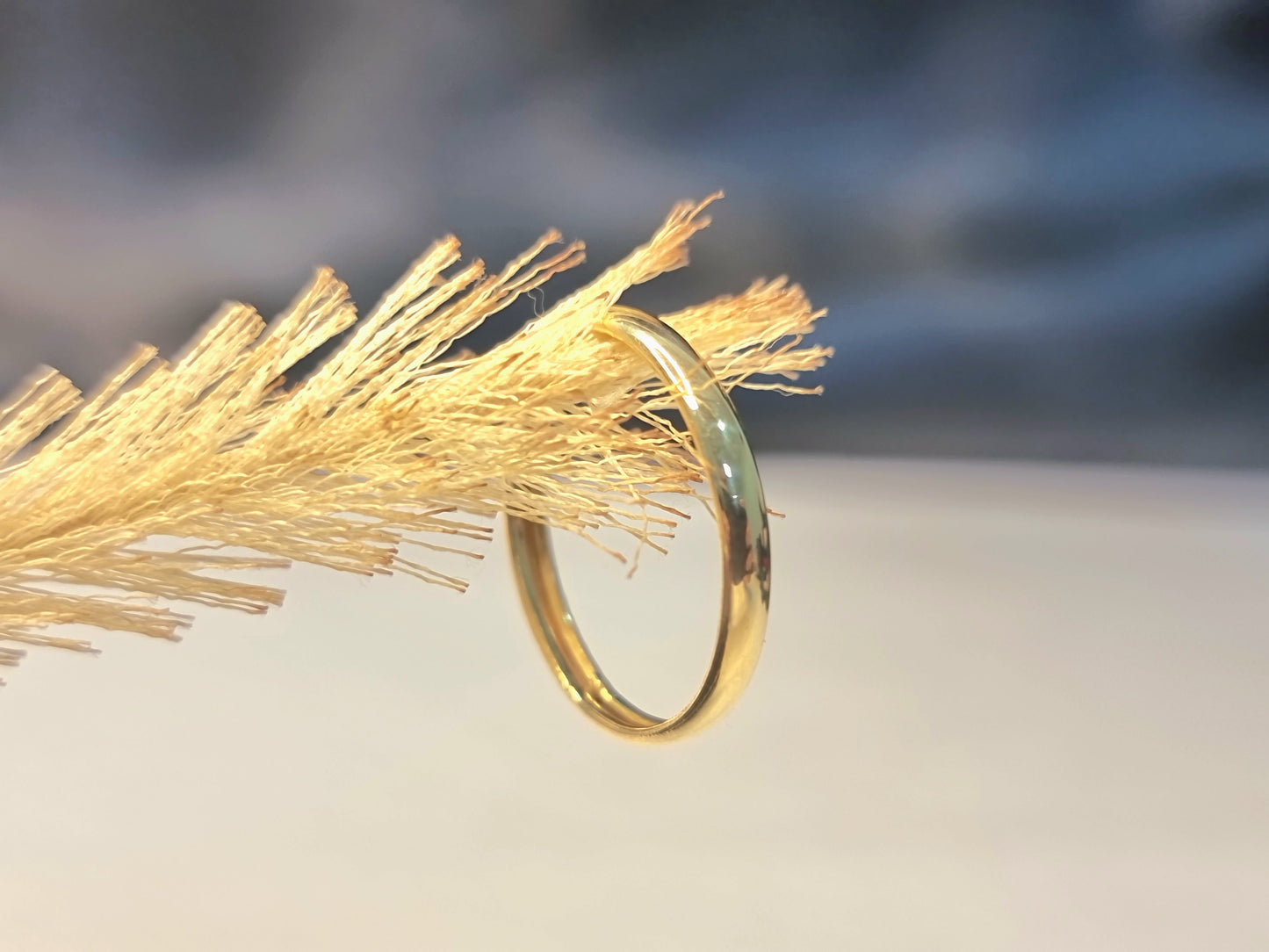 18K Pure Gold Plain Ring