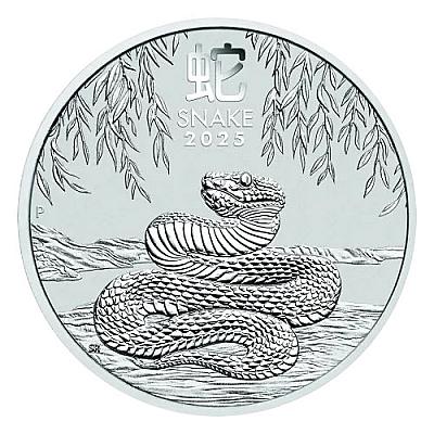 2025 2oz Australian Lunar III Snake Silver Coin