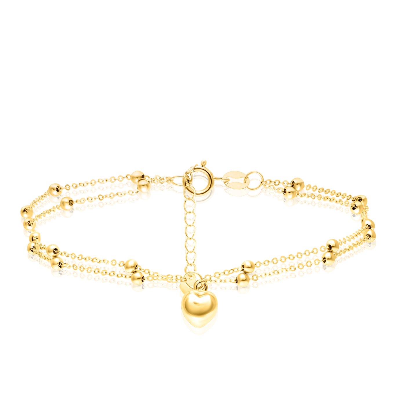 18K Pure Gold 2 Layer Seed Bracelet