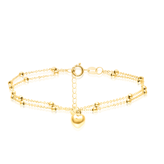 18K Pure Gold 2 Layer Seed Bracelet
