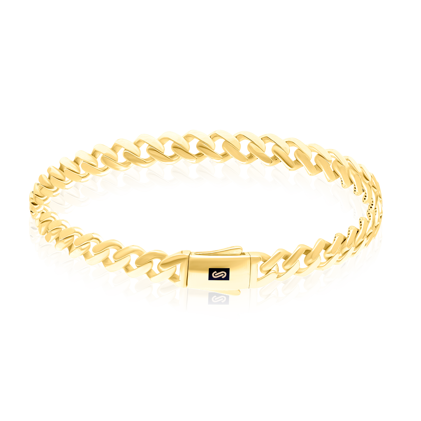 18K Pure Gold Elegant Linked Thick Bracelet