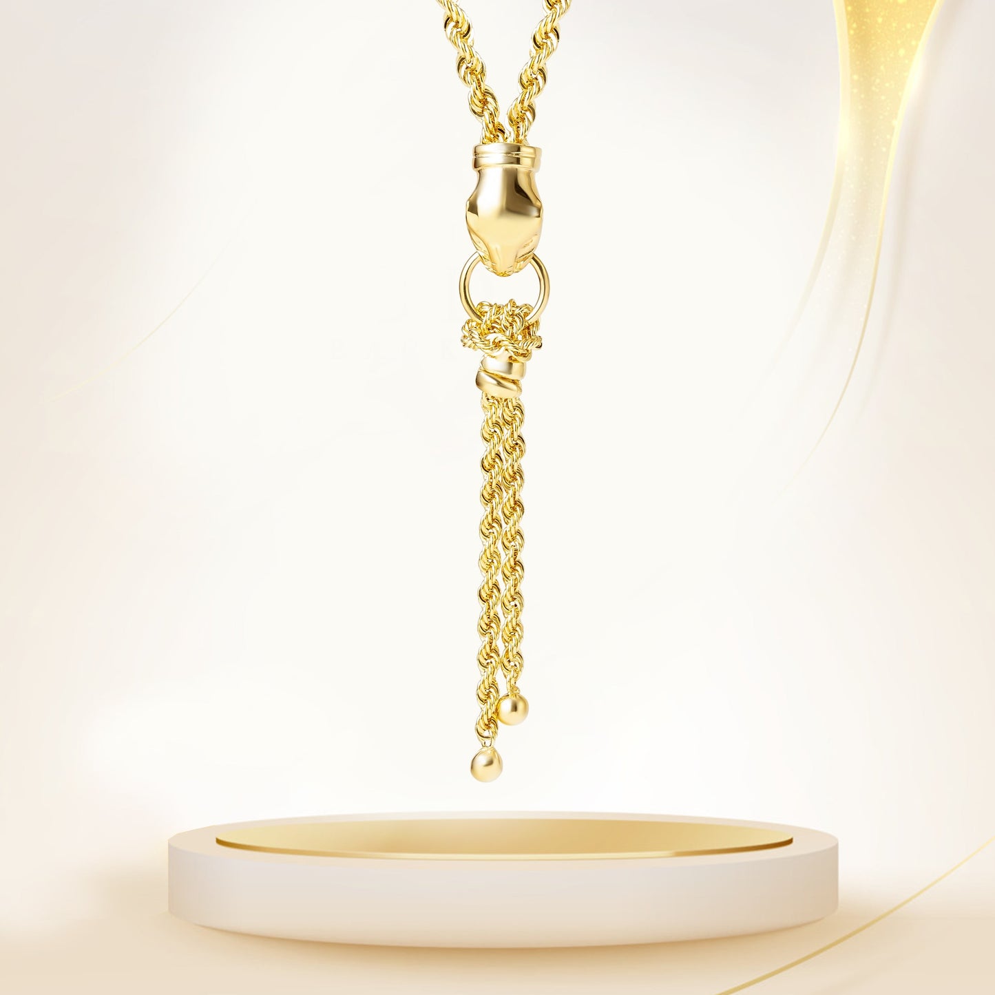 18K Pure Gold Fixed Hanging Necklace