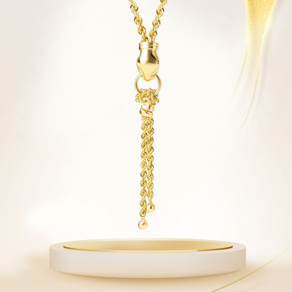 18K Pure Gold Fixed Hanging Necklace