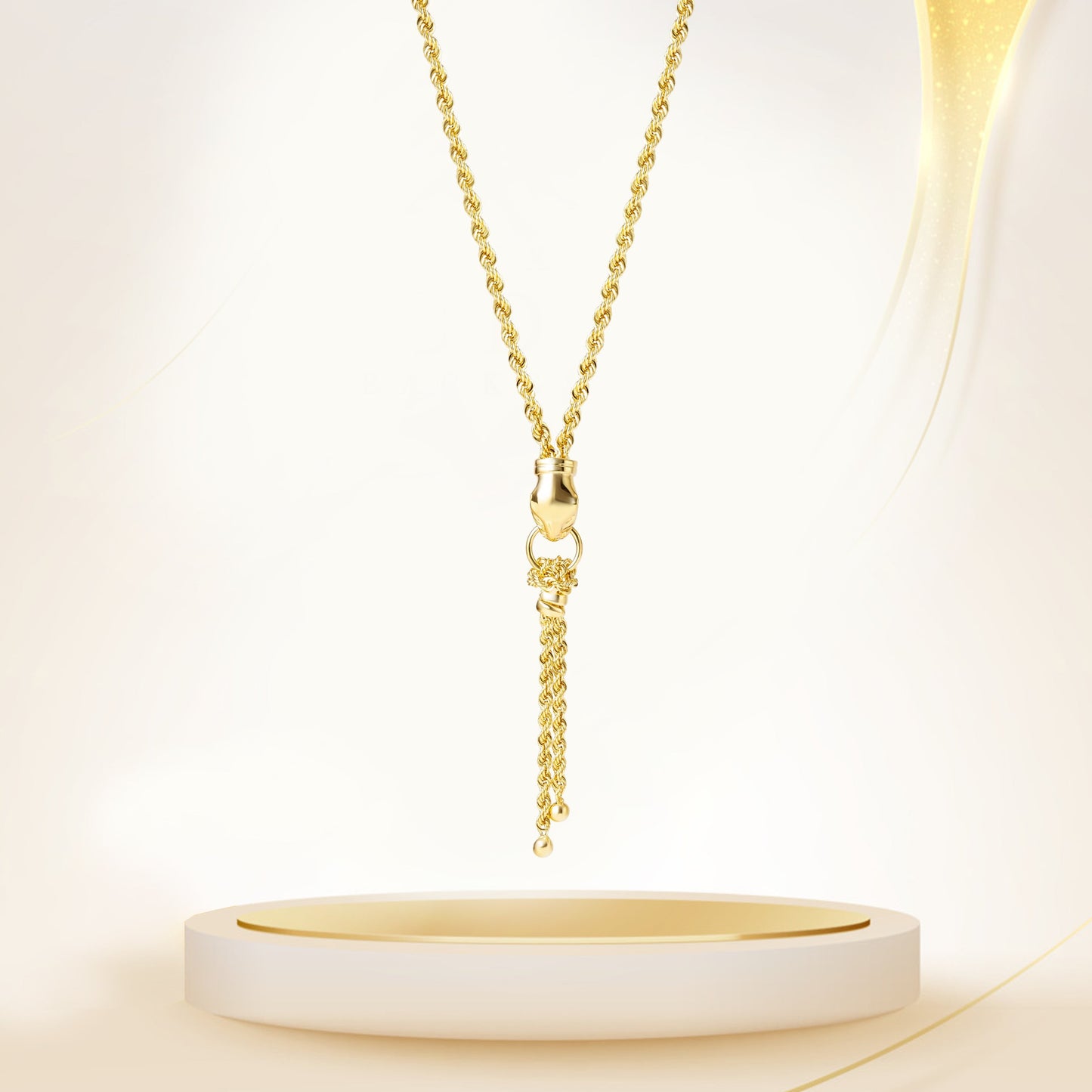18K Pure Gold Fixed Hanging Necklace