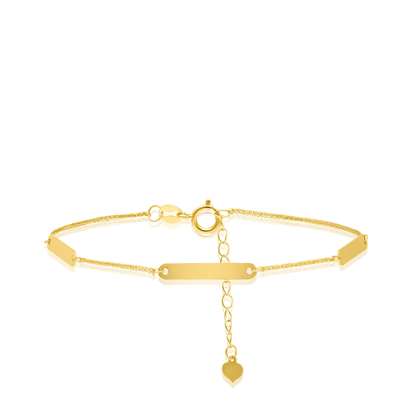 18K Pure Gold Long Linked Bracelet