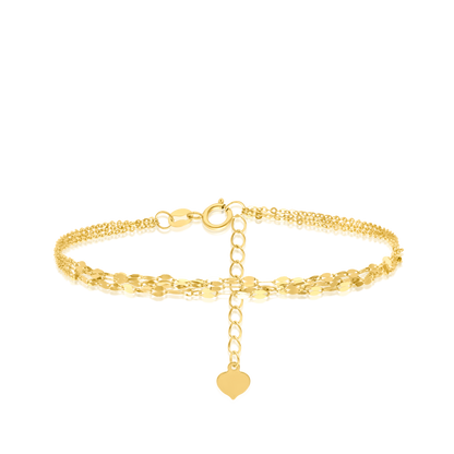 18K Pure Gold Multi Layer Bracelet