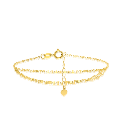18K Pure Gold Multi Layer Bracelet
