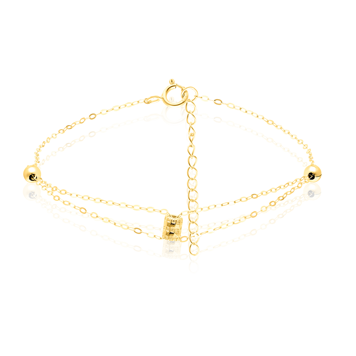 18K Pure Gold 2 Layer Seed Bracelet