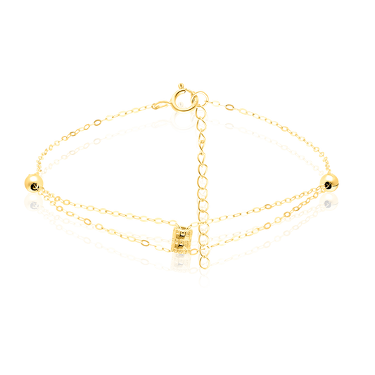 18K Pure Gold 2 Layer Seed Bracelet