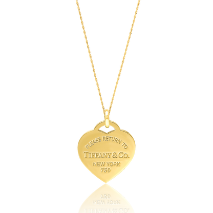 18K Pure Gold T.F Heart Jewelry Set