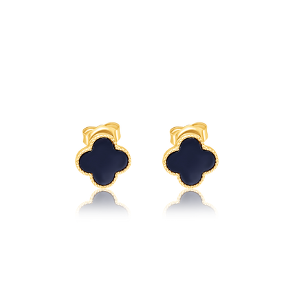 18K Pure Gold V.C Black Jewelry Set