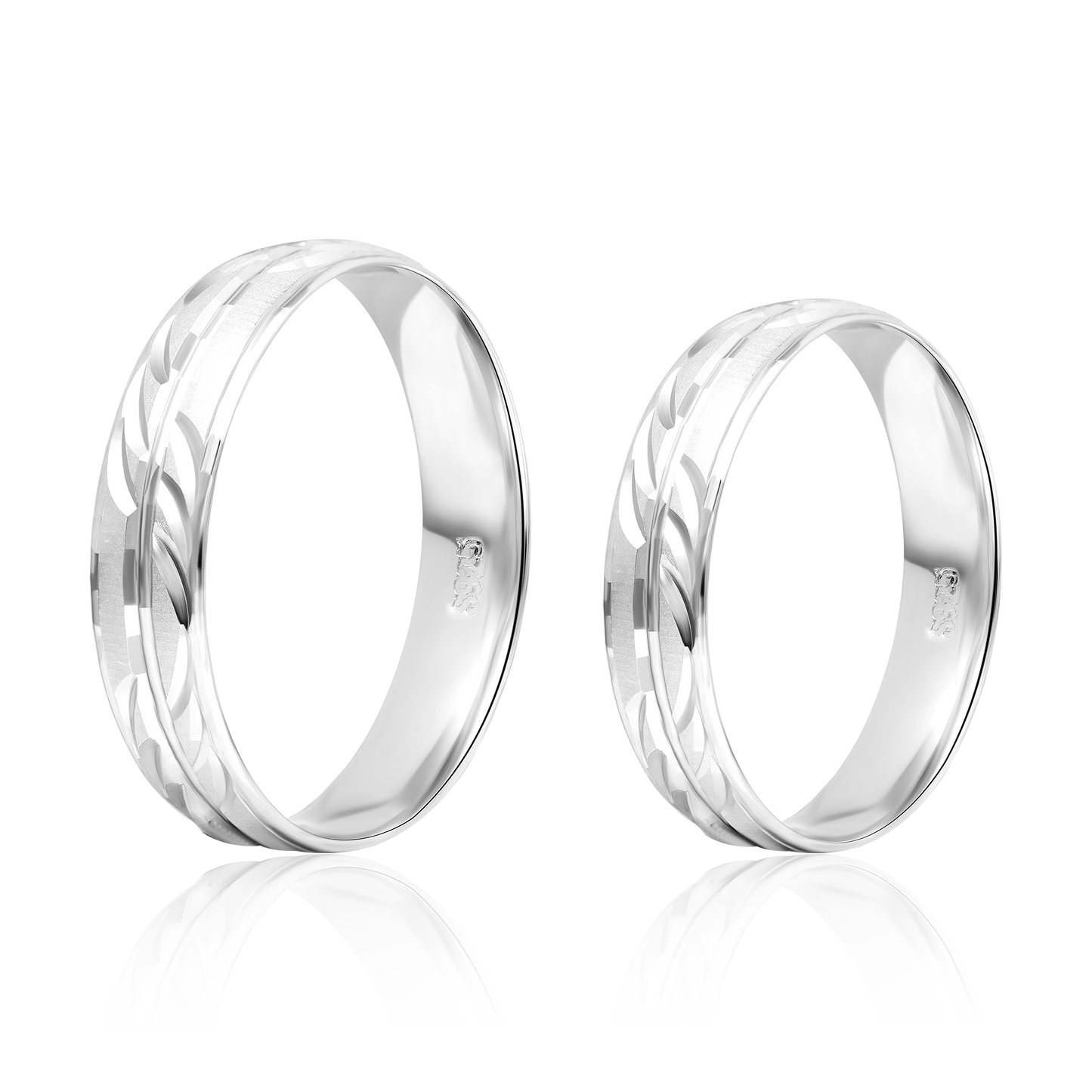 Real 925 Sterling Silver Couple Rings