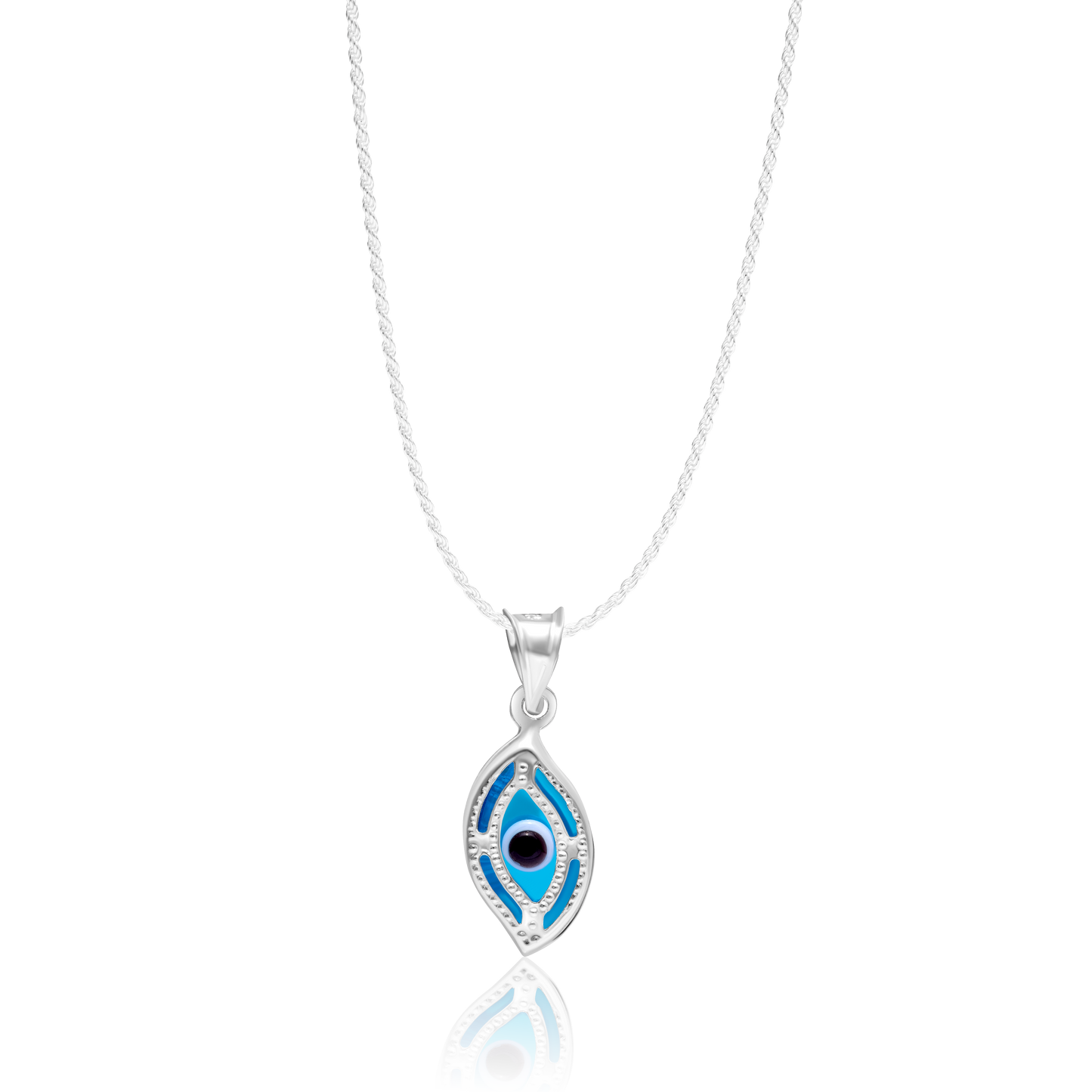 Real 925 Sterling Evil Eye Silver Necklace