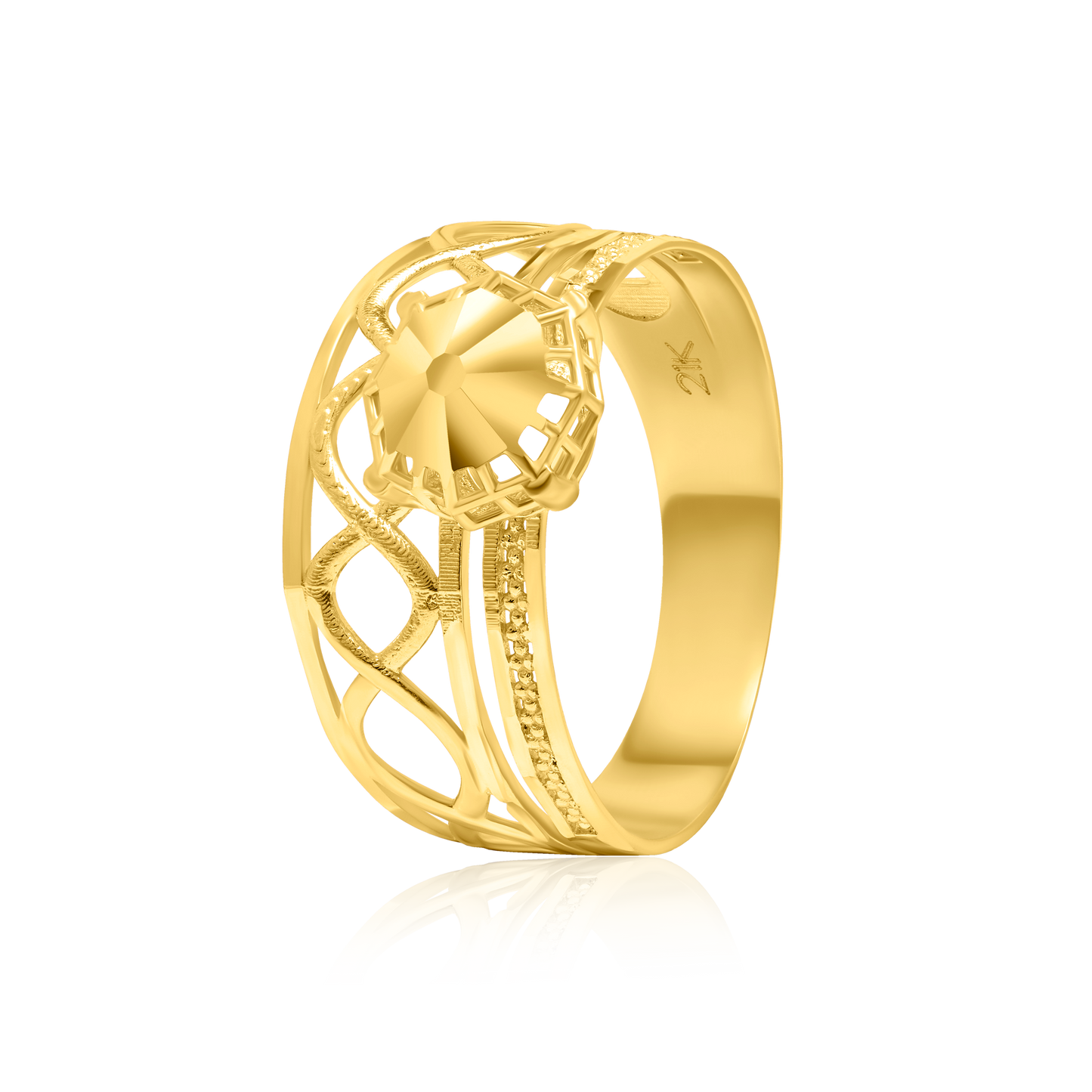 21K Pure Gold Ring