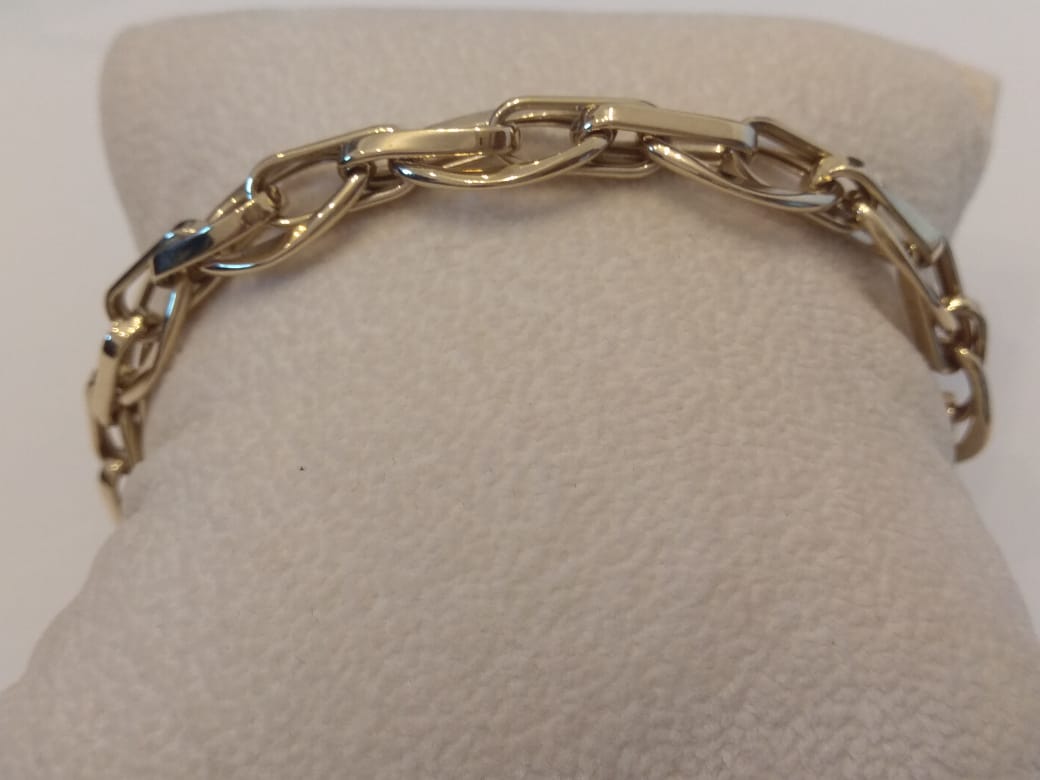 18K Pure Gold Elegant Link Bracelet