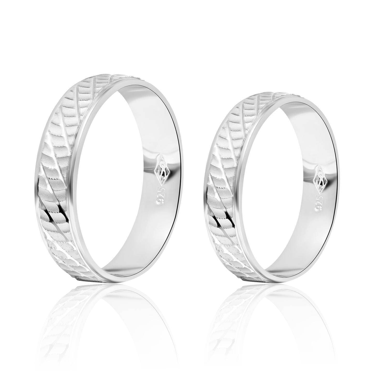 Real 925 Sterling Silver Couple Rings