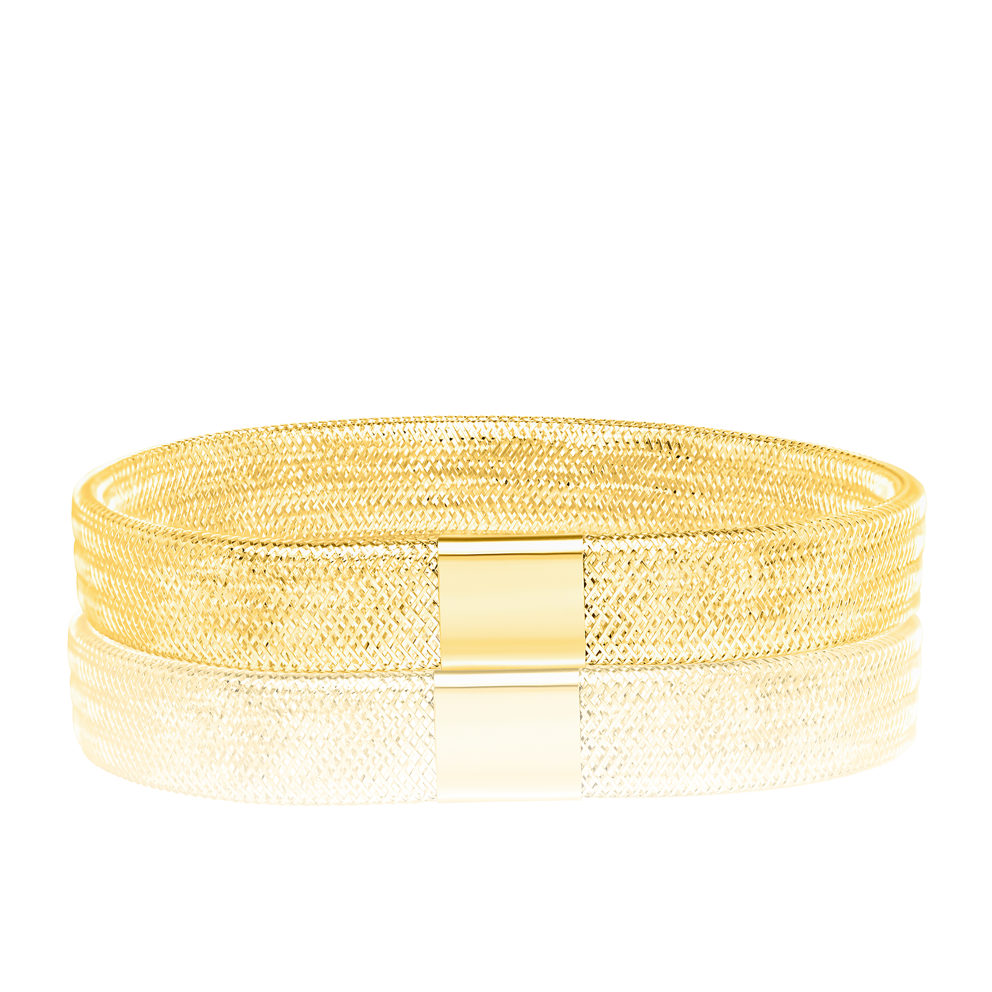 18K Pure Gold Elastic Bangle