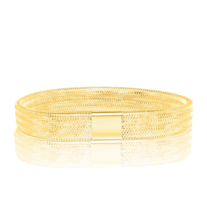 18K Pure Gold Elastic Bangle
