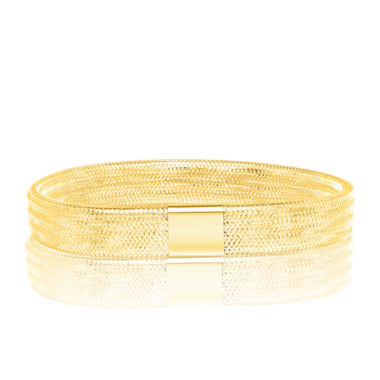 18K Pure Gold Elastic Bangle