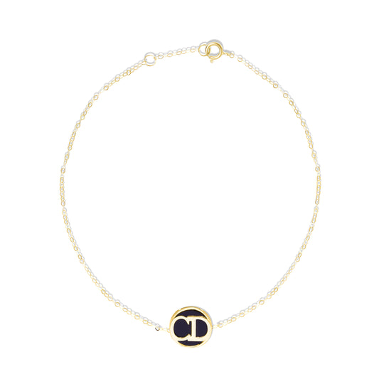 18K Pure Gold Black C.D Bracelet