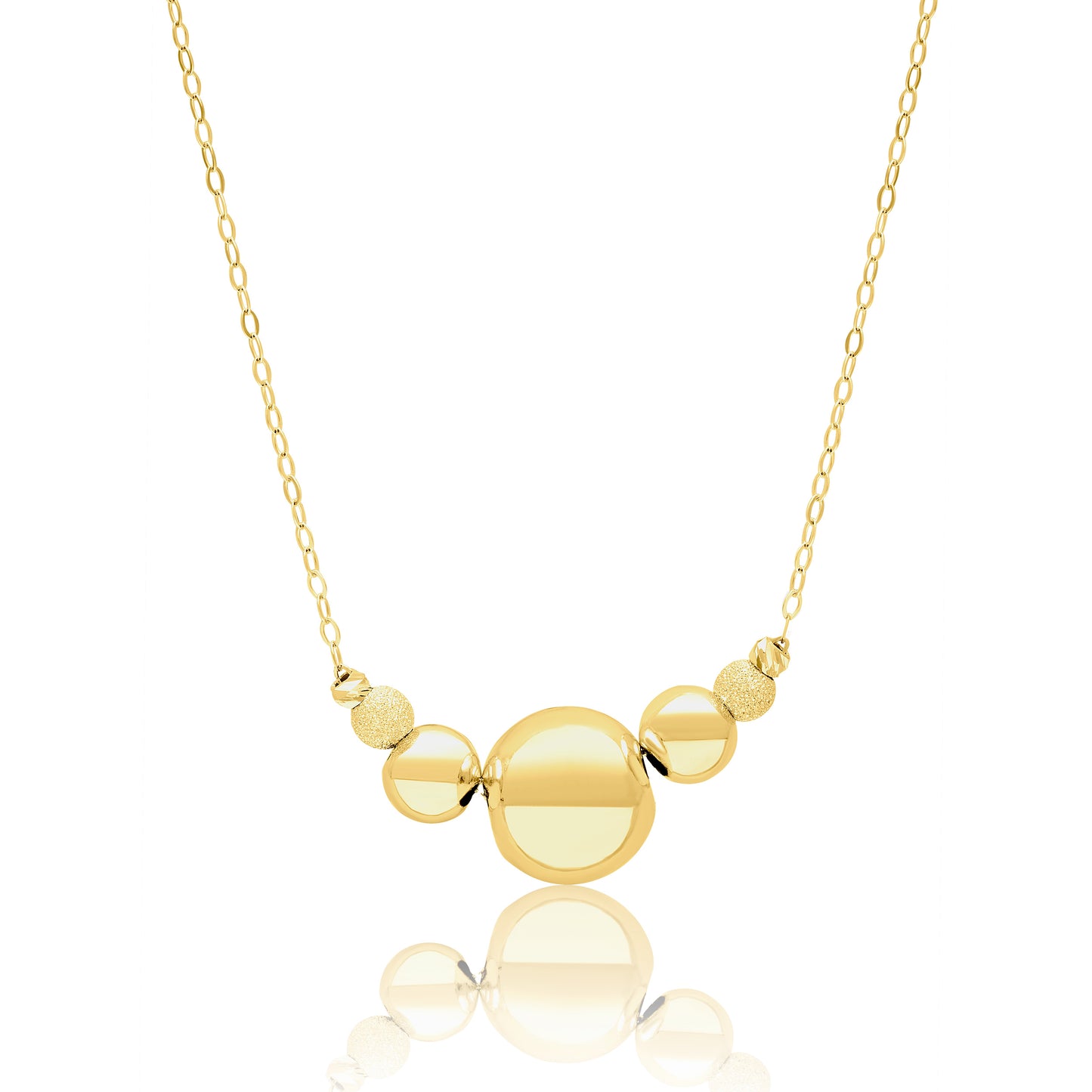 18K Pure Gold Seed Ball Necklace
