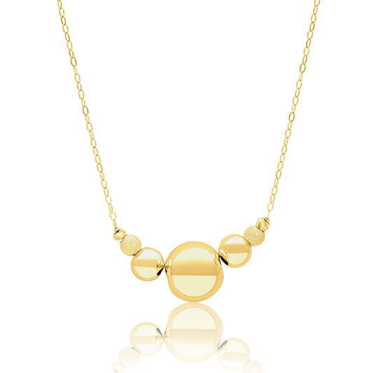 18K Pure Gold Seed Ball Necklace