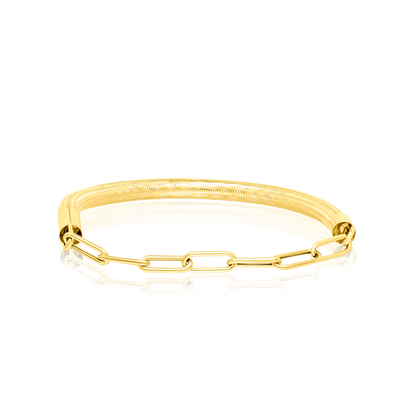 18K Pure Gold 3 Color Elastic Bangle Set