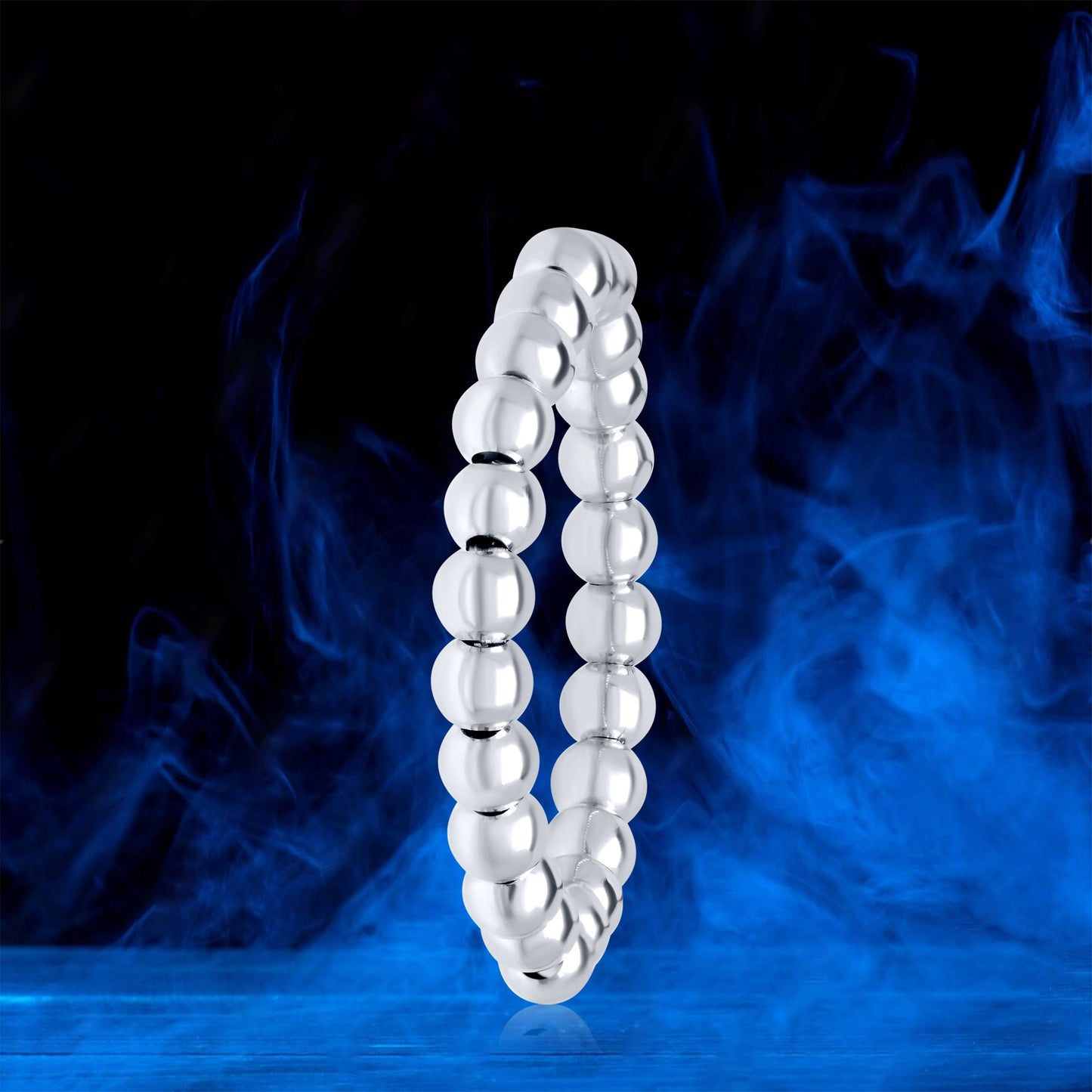 18K Pure White Gold Seed Ring