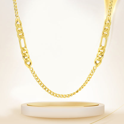 18K Pure Gold Elegant Linked Necklace