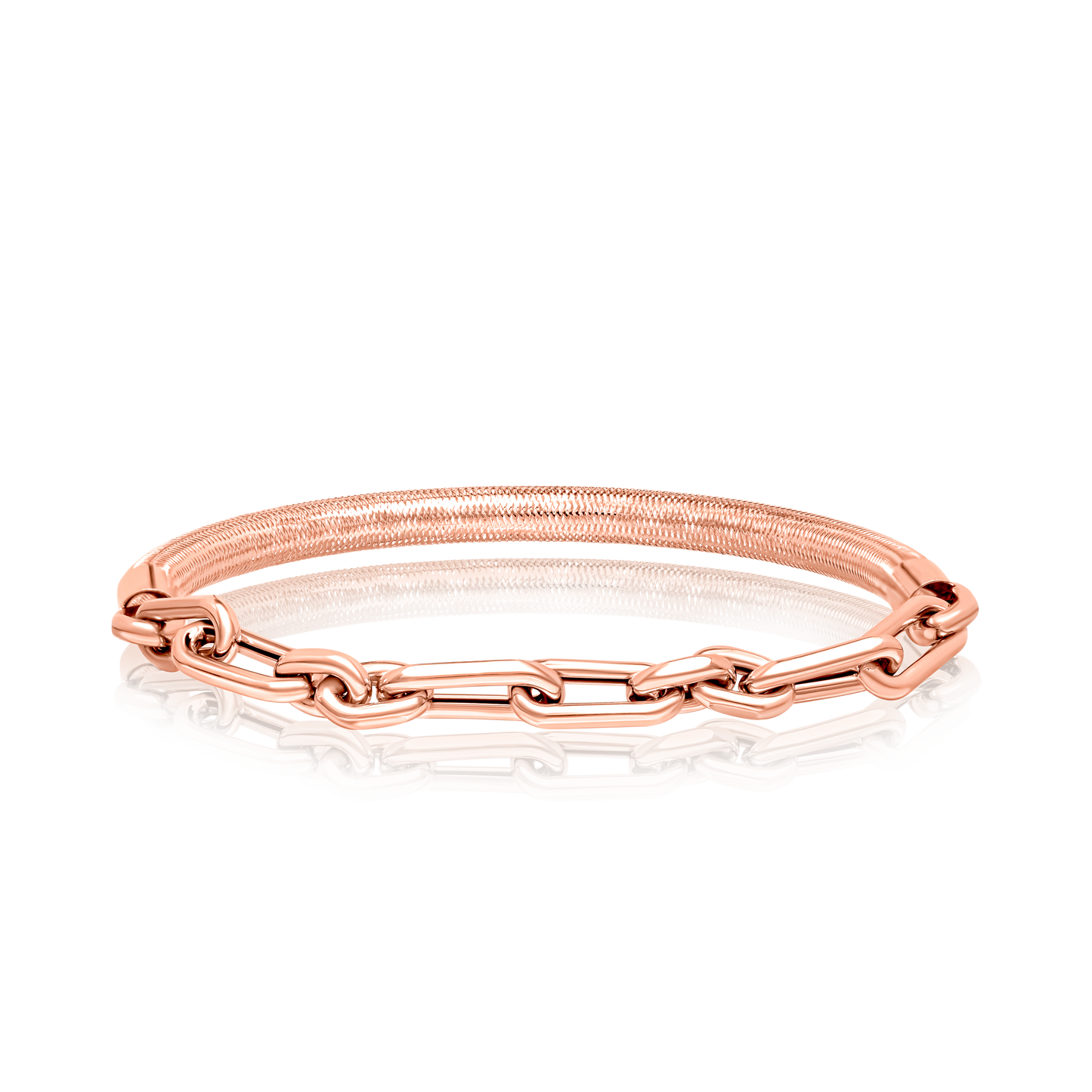 18K Pure Gold 3 Color Elastic Bangle Set